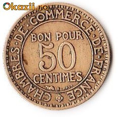 FRANTA 50 CENTIMES 1923 foto