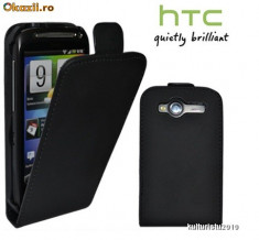 Vand husa flip neagra HTC DESIRE S foto