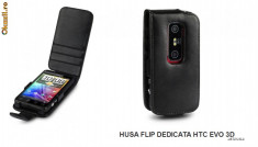 Husa flip protectie dedicata HTC EVO 3D Folie protectie ecran BONUS foto