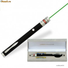 LASER POINTER VERDE-LASER POINTER GREEN-1000MW +CUTIE LASER + 2 BATERII foto