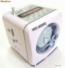 BOXA CU MP3 Si RADIO FM, SLOT CARD SD/MMC, SLOT USB, AFISAJ LCD, foto