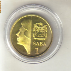 bnk mnd Insula Saba 1 dollar 2011 unc , fauna