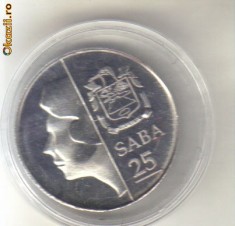 bnk mnd Insula Saba 25 centi 2011 unc , fauna