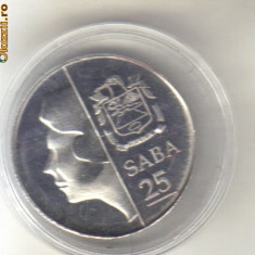 bnk mnd Insula Saba 25 centi 2011 unc , fauna