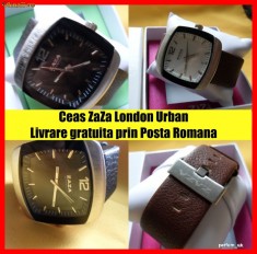 CEAS BARBATESC ZAZA LONDON, MODEL CASUAL SPORT FASHION,CADRAN NEGRU SAU MARO,QUARTZ, CEAS DE MANA DESIGN INSPIRAT DE FIRMA DIESEL URBAN MODA 2012,NOU foto