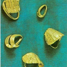 CP 213-14 Inele de bucla din epoca bronzului -Muzeul National de Antichitati -necirculata -starea care se vede -carte postala