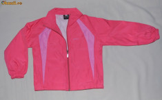 Bluza sport fete 6-9 ani,roz, cu fermoar, NOUA! foto