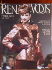 REVISTA DE MODA &amp;#039;&amp;#039; RENDEZ VOUS &amp;#039;&amp;#039; NR . 132 IARNA 1996 foto