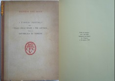 Giorgio Dal Gian, Timbre postale, stampile, Venetia, 500 exem. numerotate ,1950