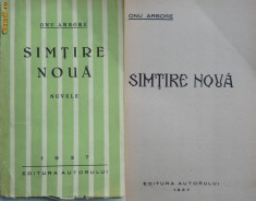 Onu Arbore , Simtire noua , Nuvele , 1937 , prima editie , scriitor legionar foto