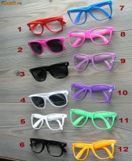 Ochelari tocilar - tip Wayfarer, Nerd Geek , diverse culori foto