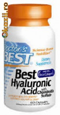 Capsule Best Hyaluronic Acid cu BioCell Collagen ll si Chondroitin Sulfate 60 cap-1900 mg 3 lei/zi Gonartroza, Coxartroza, Artrita reumatoida foto