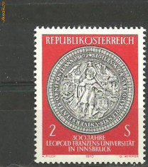 Austria 1970 - UNIVERSITATEA INNSBRUCK , timbru MNH B205 foto