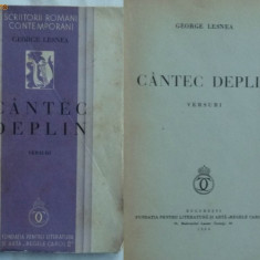 George Lesnea , Cantec deplin , Versuri , 1934 , prima editie
