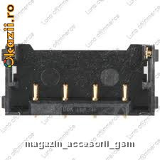 Mufa cu pini conector alimentare incarcare baterie acumulator placa de baza Apple iPhone 4G 8GB 16GB 32GB Originala NOUA Sigilata foto