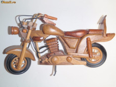 MACHETA LEMN MOTOR CHOPPER 1 foto