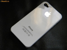 HUSA IPHONE 4S 4 + FOLIE PROTECTIE!TOC IPHONE 4S 4 - CARCASA IPHONE 4S 4!WHITE EDITION! foto