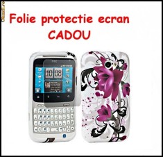 Husa gel pentru HTC ChaCha CHA CHA Flori + Folie protectie display GRATIS foto