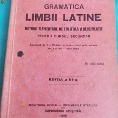 TH. SIMENSCHY - GRAMATICA LIMBII LATINE _ CURSUL SECUNDAR , CHISINAU , 1935 *