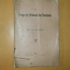 Ilie Gherghel Zur Frage der Urheimat der Romanen Wien 1910 200