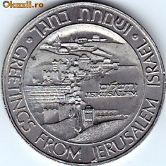 Medalie Israel 1981,monumente din Ierusalim,UNC,patina si luciu de monetarie