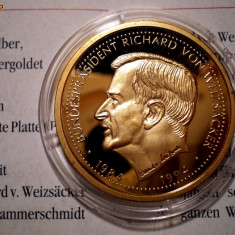 5.132 MEDALIE GERMANIA PRESEDINTE R. WEIZSACKER 1994 PROOF 30mm certificat