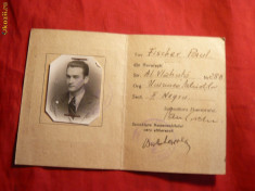 Carnet Membru Uniunea Patriotilor -1944 -F.Rara ! foto