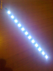 BANDA LED 30cm.cu LEDURI tip SMD(5050) flexibila,superluminoasa(alb,albastru) foto