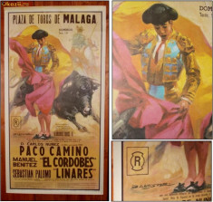 AFIS de colectie - PLAZA DE TOROS DE MALAGA - PACO CAMINO (dimensiuni mari) foto