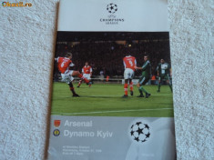 Program fotbal ARSENAL LONDRA - DYNAMO KIEV 21.10.1998 foto