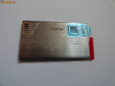 Piese telefon capac baterie spate Nokia 6500 slide silver ORIGINAL piesa Nokia 6500 argintiu Produs nou carcasa foto