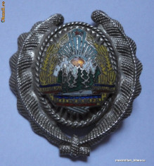 emblema sapca chipiu cascheta subofiter RSR Militie RARA --- PRET REDUS foto