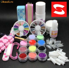 SET UV unghii false NAIL ART, Set pentru decorare unghii foto