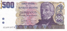 Bancnota Argentina 500 Pesos Argentinos (1984) - P316 UNC foto