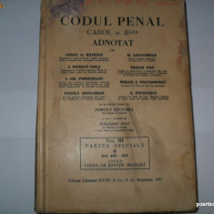 Codul Penal Carol al II-lea adnotat volumul III