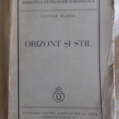 Lucian Blaga Orizont si stil prima editie Fundatia Carol 1936