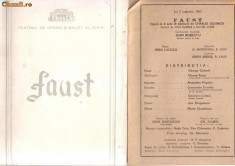 FAUST-PROGAM TEATRU DE OPERA SI BALET 1963 foto