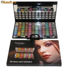 Kit farduri make-up original Saffron 100 Colours Cream Eyeshadows - Promotie! foto