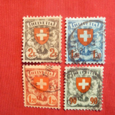 Serie-Uzuala -Stema Elvetia-val.mari -4 val.stamp.