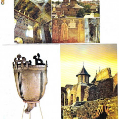 Targoviste-Curtea Domneasca ,Cazan Hunic din muzeul curtii, LOT 3 ilustrate postale