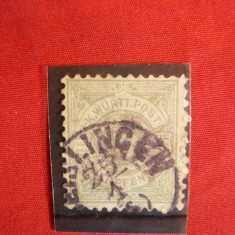 Timbru 3 Pf. verde 1875 Wurtemberg ,stamp.