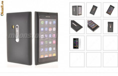 husa silicon rigid neagru pentru Nokia n9 + folie ecran Case Cover Holster N9 N9-00 Black + expediere gratuita foto