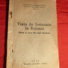 NICOLAE D.PETRESCU ZOITA - VIATA DE SOCIETATE LA ROMANI -ed. 1928