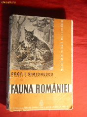 I.Simionescu - Fauna Romaniei - Prima Editie 1938 foto