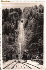 Carte Postala - Comandau (Comandou) Covasna - Funicular - Real Foto RPPC - Foto Adler Oscar, Brasov - linii tren, funicular, animata - circulata 1939 foto