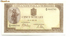 BANCNOTA 500 LEI 26 01 1943 NECIRCULATA foto