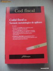 CODUL FISCAL CU NORMELE METODOLOGICE DE APLICARE {2008} foto