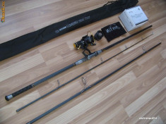 Lanseta Carbon 100 % Oxygen 3, 60 Metri Din 3 Bucati Experience Carp Rod + Mulineta Baitrunner ( Bait Runner ) Mifine 5 Rulmenti foto