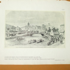 Plansa intrarea Carol I in Bucuresti 10 mai 1866