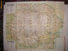 Romania - Harta turistica - 1939 foto